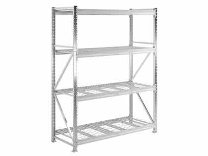 Стеллаж усиленный MS Pro 250/150x60/4 b с сетчатыми полками