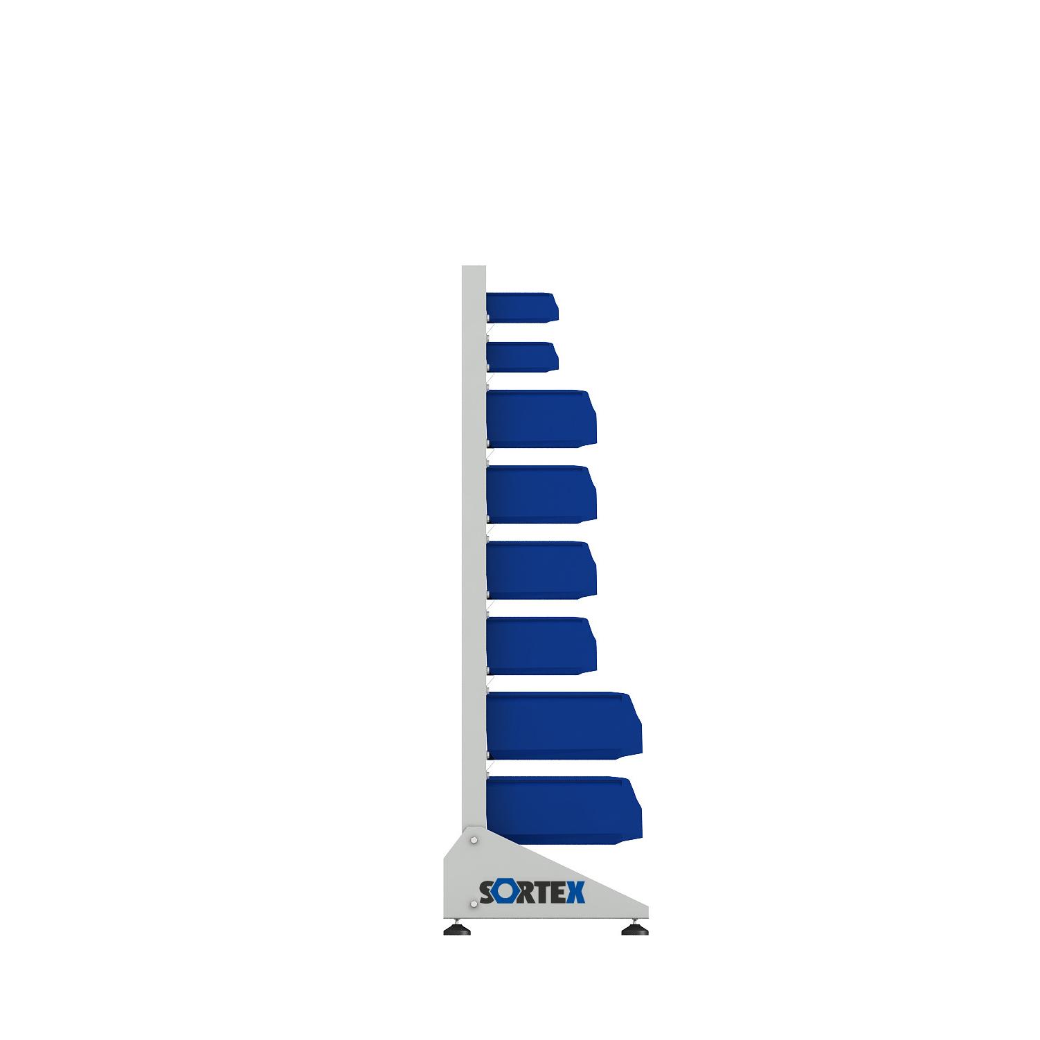 ER-00024076 Стеллаж для пластиковых лотков SORTEX односторонний 1500x1000x450.06