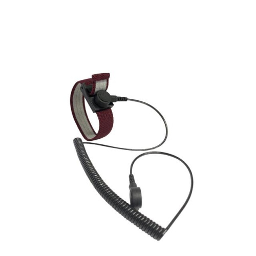 БА-Т Браслет антистатический тканевый(бордовый)