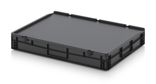 ESD ED 86/12 HG Евроконтейнер с крышкой на шарнире 80х60х14 см