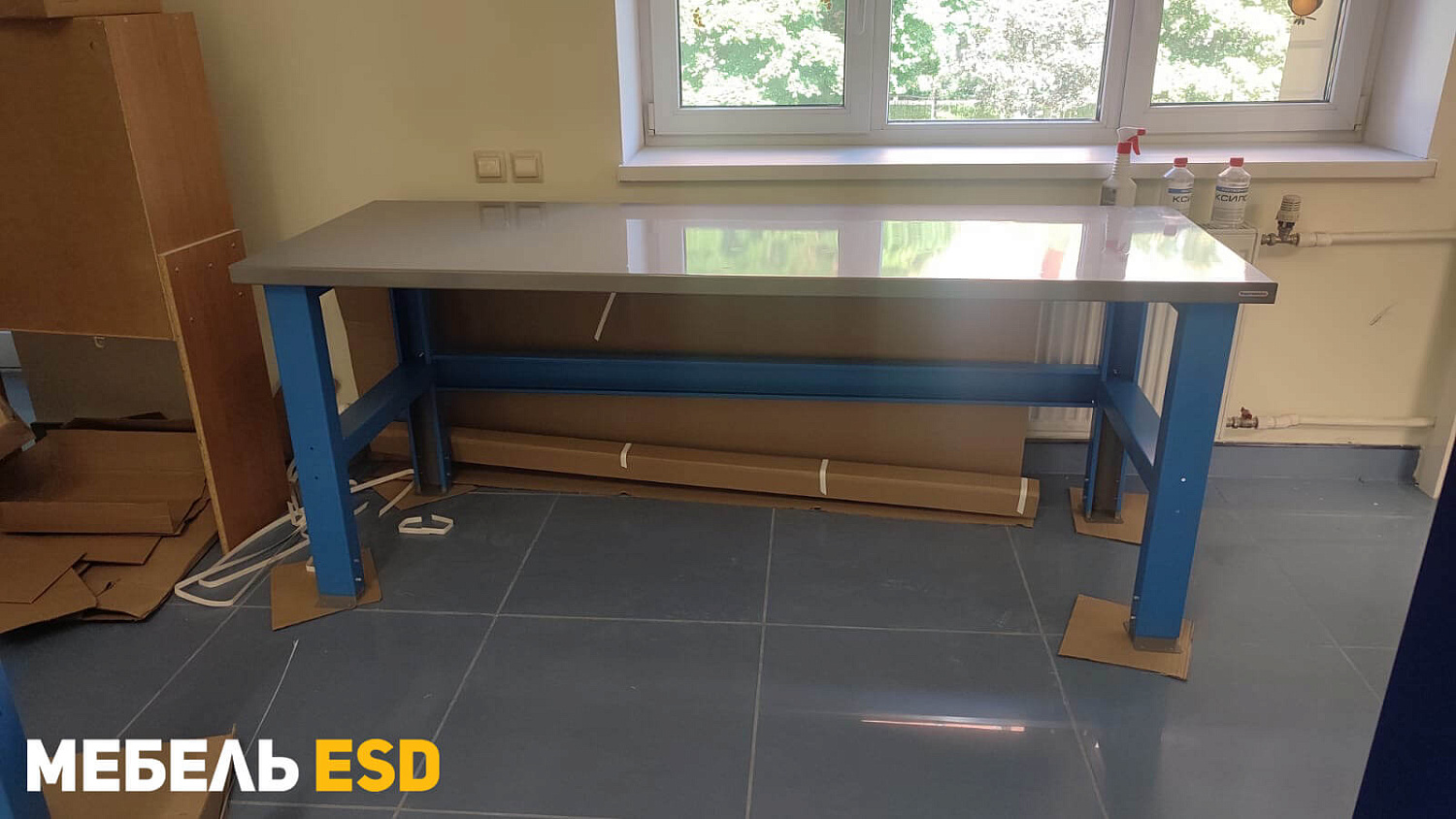 PLC 15.3 Стол металлический промышленный 1500х700 мм с тумбой